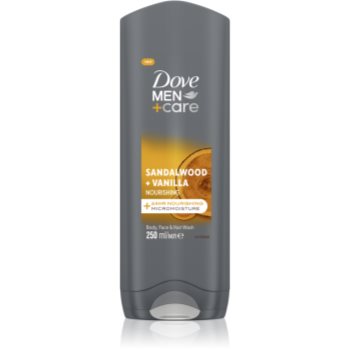 Dove Men+Care Sandalwood&Vanilla gel de duș pentru față, corp și păr - imagine 2